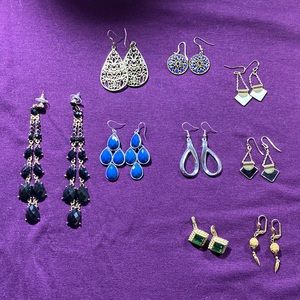 Set of 9 earrings